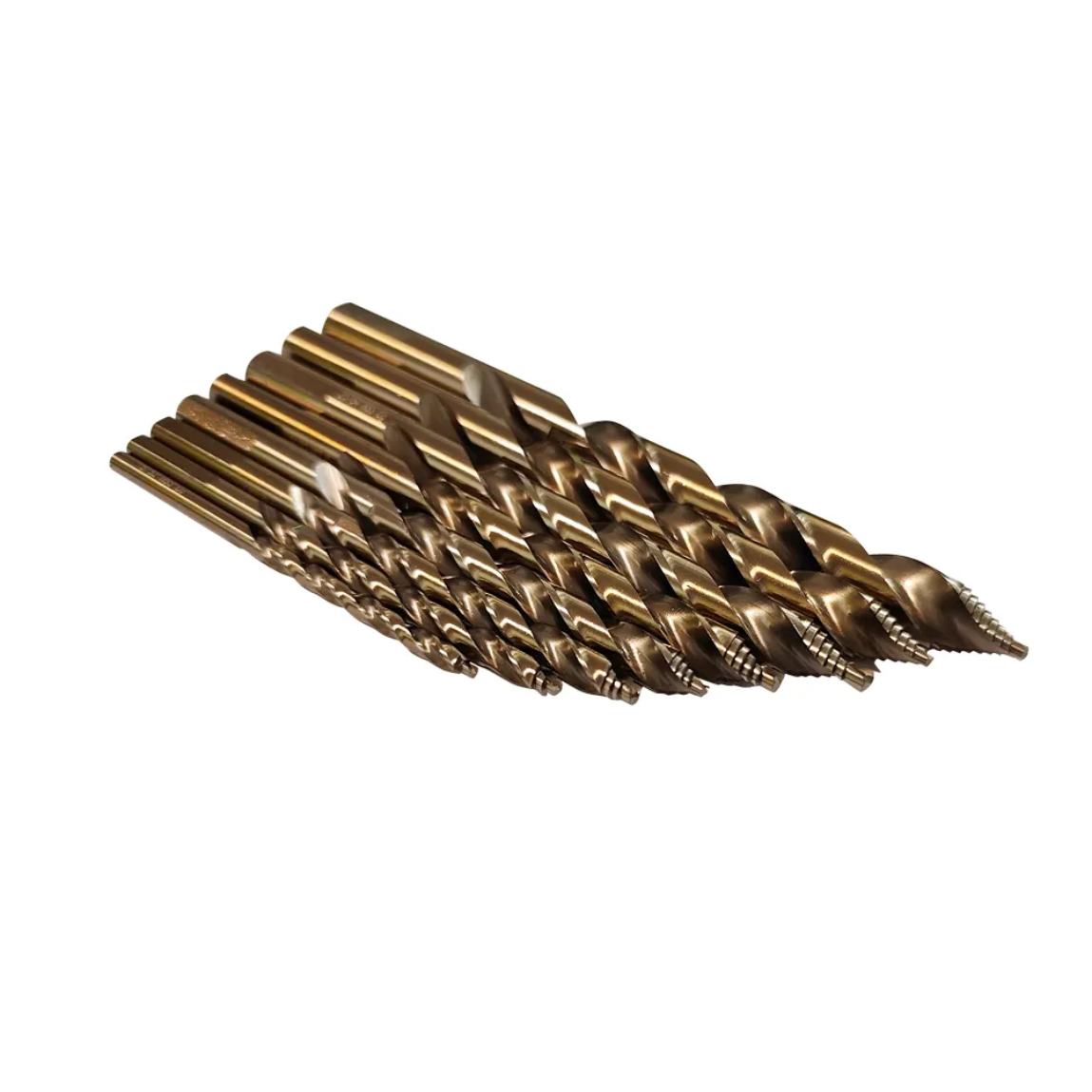 29Pcs 1/16-1/2 M35 Cobalt Stepped Point Drill Bit Set Gold Oxide in Round Case for Stainless Steel Hard Metal Acrylic HSS